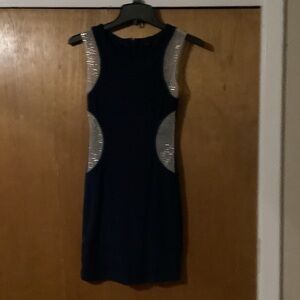 City Studio Blue Dress with Silver Accents